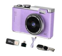 LeeQinersw Appareil Photo numérique Compact pour Enfants, Jouet 4K 48MP, Accessoires Multifonctions pour Enregistrement vidéo, écran Rotatif 4,6 x 2,5 x 1,1, Violet