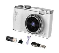LeeQinersw Appareil Photo numérique Compact pour Enfants, Jouet 4K 48MP, Accessoires Multifonctions pour Enregistrement vidéo, écran Rotatif 4,6 x 2,5 x 1,1, Blanc