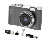 LeeQinersw Appareil Photo numérique Compact pour Enfants, Jouet 4K 48MP, Accessoires Multifonctions pour Enregistrement vidéo, écran Rotatif 4,6 x 2,5 x 1,1, Noir