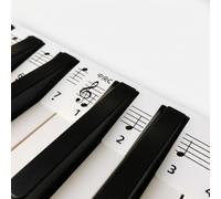 LeeQinersw Autocollants pour Clés Étiquettes Clavier Repères Notes Lecture Solfège Adhésif PVC Résistant avec Portée et Chiffres pour 61 et Adaptés aux Élèves Enseignants Ateliers Étude Personnelle