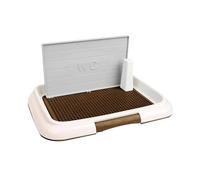 LeeQinersw Bac à Litière pour Animaux avec Couvercle en Filet, pour Chiens et Chats, Antidérapant, pour L'apprentissage de La Propreté chez Les Chiots, Café