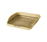 LeeQinersw Bac à Litière pour Chien D'intérieur, Tapis d'apprentissage surélevé pour Chiot, en Acier Inoxydable, Confortable et Sec, Idéal pour Un, Jaune