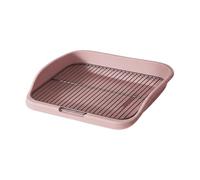 LeeQinersw Bac à Litière pour Chien D'intérieur, Tapis d'apprentissage surélevé pour Chiot, en Acier Inoxydable, Confortable et Sec, Idéal pour Un, Rose
