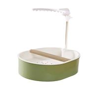 LeeQinersw Baignoire Automatique pour Perroquets et Perruches, avec Pompe et Contrôle du Débit d'eau Réglable. Convient Aux Perroquets de Taille Moyenne et A, U Style White