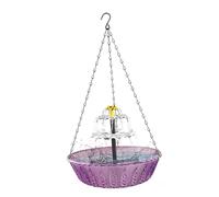 LeeQinersw Bain d'oiseaux Suspendu Solaire, Bain d'oiseaux Suspendu D'extérieur