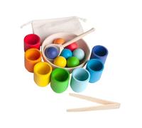 LeeQinersw Balles dans Des Gobelets, Jouets D'éducation Précoce, Jouet de Tri et D'association Des Couleurs
