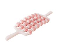 LeeQinersw Bâtonnet de Massage, Outil de Massage Des Tissus, Rouleau Abdominal Portable Anti-cellulite avec Silicone Souple pour Une Intégration Sensori, Rose 4 Rangées