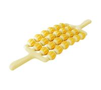 LeeQinersw Bâtonnet de Massage, Outil de Massage Des Tissus, Rouleau Abdominal Portable Anti-cellulite avec Silicone Souple pour Une Intégration Sensori, Jaune 4 Rangées