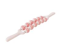 LeeQinersw Bâtonnet de Massage, Outil de Massage Des Tissus, Rouleau Abdominal Portable Anti-cellulite avec Silicone Souple pour Une Intégration Sensori, Rose 2 Rangées