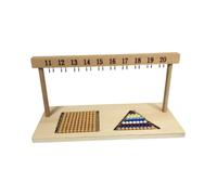 LeeQinersw Blier à Mathématique Pédagogique Écran Rack à Perles Calcul en Bois Compact Barres Comptage Pédagogique pr Maternelle, Présentoir À Perles 11-20