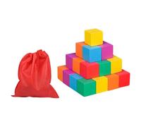 LeeQinersw Blocs de comptage et de tri en bois, jouet éducatif pour les mathématiques, carrés et colorés, pour le bricolage, 2 Cm 30 Pièces