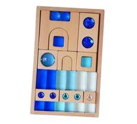 LeeQinersw Blocs de Construction En Bois et Cubes En Acrylique pour L'éducation Précoce et L'activité Motrice