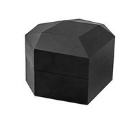 LeeQinersw Boîte à bagues, étui à Colliers, boîte à Bijoux Lumineuse avec écran intégré pour Anniversaire et Saint-Valentin, Noir