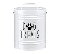 LeeQinersw Boîte à Friandises pour Chien Pot de Conservation Récipient à Couvercle Boîte pour Nourriture Sèche Élégante et Fonctionnelle Adapté pour -Man, Blanc