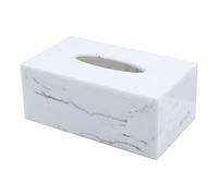 LeeQinersw Boîte à Mouchoirs en Résine Au Design Élégant Étui Rectangulaire à Papier Mouchoir Couverture de Rangement pour Mouchoirs Distributeur de Lingettes Ad, Blanc