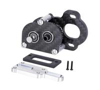 LeeQinersw Boîte de RC Complète En Métal, Mise à Niveau de La Boîte de En Fibre de Carbone, Ensemble de Boîte de de Transmission, Supp, Droite