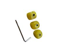 LeeQinersw Bouton de Guitare Triple Cube Molette Potentiomètre Poignée Surface Polie Marbrée en Résine Contrôle Fluide et Prise Sûre avec Outil en L pour Montage, Jaune