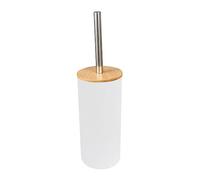 LeeQinersw Brosse de Toilette Support Nettoyage Profond Brosse pour Ensemble Manche Long Capuchon Protecteur Matériau Résistant Convient pour Maison Hôte, Blanc