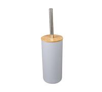 LeeQinersw Brosse de Toilette Support Nettoyage Profond Brosse pour Ensemble Manche Long Capuchon Protecteur Matériau Résistant Convient pour Maison Hôte, Gris
