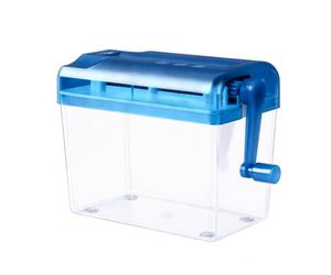 LeeQinersw Broyeur Papier Manuel Traparent | Compact, Portable, Frnitures, pr Bureau, Particuliers, Étudiants, Bleu