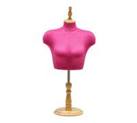 LeeQinersw Buste Mannequin Femme Amovible | Structure Détachable Pratique, Mannequin Présentation Base En Bois, Élégant, Buste D'exposition Trépied, Rouge Rose