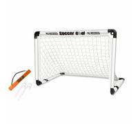 LeeQinersw But Foot avec Filet, White, L | Extérieur, Autoportant, Mini But Foot, pour Entraînement, Juniors
