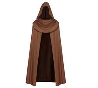 LeeQinersw Cape Longue Halloween Cape à Capuche | Tissu Polyester Léger, Cosplay, pr Théâtre, Brun