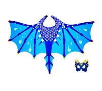 LeeQinersw Cape Masque pr | Festif, Cape Dragon, Confortable, pr Halloween, Bleu