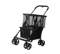 LeeQinersw Cart d'achat Pliant avec Chariot d'épicerie de Camion à Main de Panier Amovible sur Roues pour Le Camping