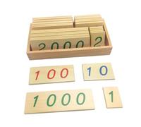 LeeQinersw Cartes Numériques avec Boîte, Jeux de Mathématiques, Matériel Pédagogique pour L'éveil des Enfants, Matériel Mathématique de 1 à 9000