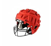 LeeQinersw Casque Bouclier Football Accessoire Protection Extérieure Surface Souple EVA Insert Silicone Fermeture Rapide Convenable à l'Entraînement Football Exercices Physiques, Rouge