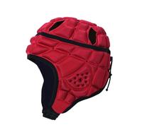 LeeQinersw Casque de Rugby pour Enfants, Casque pour Protéger Tête, Casque de Sport avec Drapeau, Modèle Rembourré et Ajustable, Rouge M