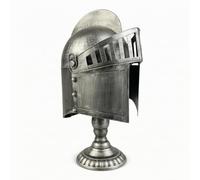 LeeQinersw Casque Guerrier Romain avec Socle Effet Vieilli Statue Guerrier Mythologique Véritable Décoration pour Bureau, Bibliothèque, 1912 Argenté, Style to 4