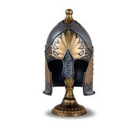 LeeQinersw Casque Guerrier Romain avec Socle Effet Vieilli Statue Guerrier Mythologique Véritable Décoration pour Bureau, Bibliothèque, Argenté 2507, Style to 12