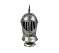 LeeQinersw Casque Guerrier Romain avec Socle Effet Vieilli Statue Guerrier Mythologique Véritable Décoration pour Bureau, Bibliothèque, 1917 Argenté, Style to 8