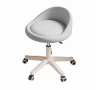 LeeQinersw Chaise Coiffeuse Réglable Fauteuil Siège Tabouret Chaise de Maquillage avec Coussin Moelleux Revêtement Lisse Base à Cinq Points Mobilité Aisée, Gris