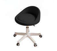 LeeQinersw Chaise Coiffeuse Réglable Fauteuil Siège Tabouret Chaise de Maquillage avec Coussin Moelleux Revêtement Lisse Base à Cinq Points Mobilité Aisée, Noir