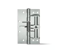 LeeQinersw Charnière de Porte Auto- Paumelle Gond Ferrure Ressort à Tension Réglable Positionnement Ouvert à 90 Degrés Structure Renforcée Adaptée aux de Pièce, Steel Silver