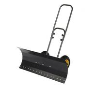 LeeQinersw Chasse Neige à Roues Pelle Raclette Pousse Neige Courbe en Fer Poignée Réglable Double Tige et Mobilité Assurée par Convient aux Allées Trottoirs Allées de Garage