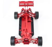 LeeQinersw Châssis Rc Voiture Cadre Ensemble Plateforme Rigide avec Système d'Amortissement Aluminium 6061 et Pignons Fonte Arrivée Montée pour Wey Li 124007, Rouge