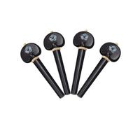 LeeQinersw Cheville de Violoncelle Chevilles Manche Bouton Accessoire Cordes Rotation Douce Ajustage Stable Incrustation Fleurie Style, Classique Avec Incrustation De Coquille D Ormeau