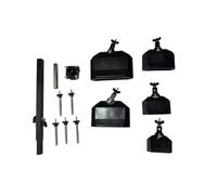 LeeQinersw Clochettes de Percussion Ensemble Cloche Vache Support à Cloches Multiples Réglable Alliage de Zinc Son Direct Rythmique, Noir, style to 6