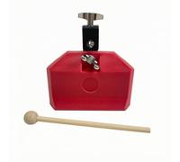 LeeQinersw Clochte Style Cowbell Support Fixation Robuste Instrument Percussion Maill En Bois son Cloche à Vache pr Enfants, Rouge
