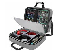 LeeQinersw Coffret Audio Mixer Caisse pour Matériel DJ Polyester avec Protection Haute Densité Rangements Multiples Transport Facile Adapté au Producteur Mobile pour Déplacement Musique