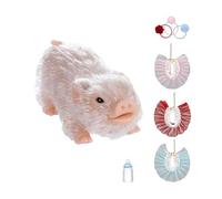 LeeQinersw Coffret de Poupée Porcelet Reborn, Jouet de Rôle, Accessoire Photo Amusant, Cadeau D'anniversaire, Mini-poupée Porcelet, Réaliste, Blanc
