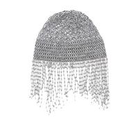 LeeQinersw Coiffe à, longue coiffe à pompon, accessoires pour cheveux, à pompon pour mariée