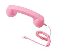 LeeQinersw Combiné téléphonique rétro, combiné téléphonique Filaire avec Haut-Parleur et Cordon pour appels de Smartphone, Rose