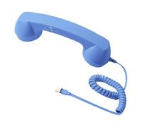 LeeQinersw Combiné téléphonique rétro, combiné téléphonique Filaire avec Haut-Parleur et Cordon pour appels de Smartphone, Bleu