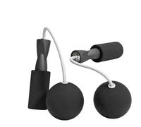 LeeQinersw Corde à Sauter Lestée Utilisation Double sans Fil et Classique Boules Lestes Système Roulement Acier Rotatif Poignées Mousse Confortable Maison Bureau, Noir Classique