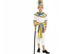 LeeQinersw Costume Enfant Pharaon Costume Roi Égypte Déguisement Historique Robe avec Cape Attachée Accessoires Complets pour Immersion Antique Polyester Doux et, M, Garçon Nil